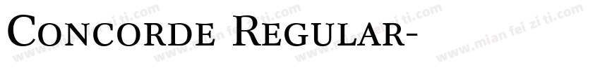 Concorde Regular字体转换